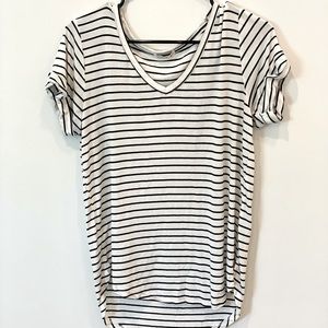 Striped v-neck